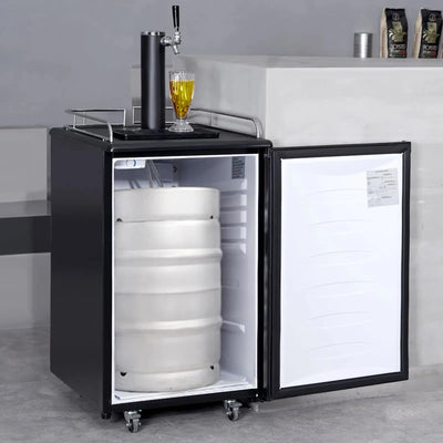 BENTISM Beer Kegerator Draft Beer Dispenser Full Size Keg Refrigerator Dual Tap | Fridge.com