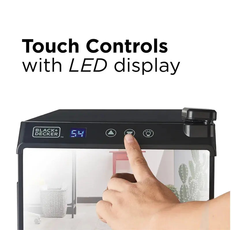 BLACK+DECKER Wine Cooler 8 Bottle, Wine Fridge Thermoelectric with Mirrored Front | Fridge.com