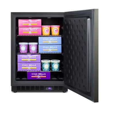 Basalt 4.72 Cubic Feet Frost-Free Undercounter Upright Freezer with Adjustable Temperature Controls and LED Light | Fridge.com
