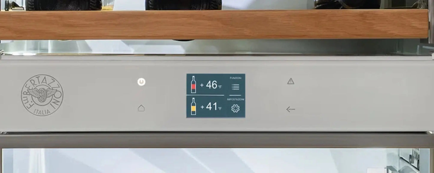 Bertazzoni 24'' 80 Bottle Dual Zone Built-In Wine Refrigerator | Fridge.com