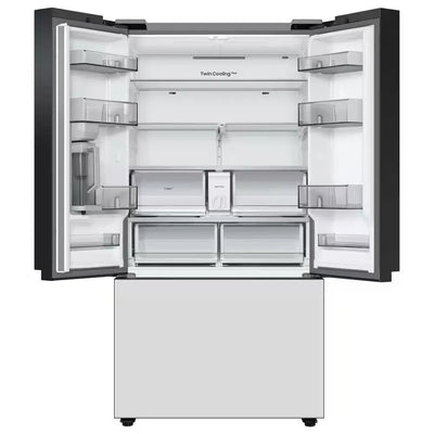 Bespoke 24 Cu. Ft. 3-Door French Door Smart Refrigerator with Autofill Water Pitcher in White Glass, Counter Depth | Fridge.com