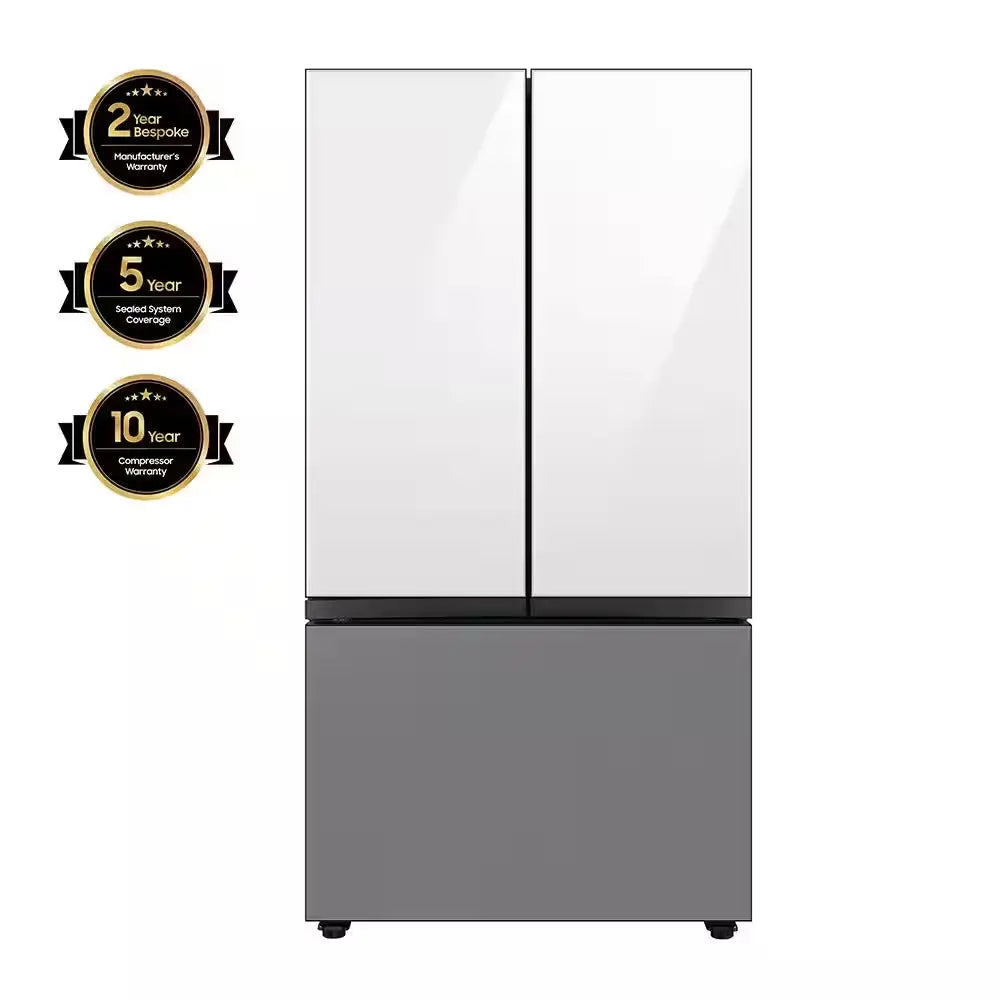 Bespoke 24 Cu. Ft. Customizable 3-Door French Door Smart Refrigerator with Beverage Center, Counter Depth | Fridge.com