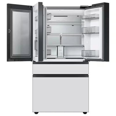 Bespoke 29 Cu. Ft. 4-Door French Door Smart Refrigerator with Beverage Center in White Glass, Standard Depth | Fridge.com