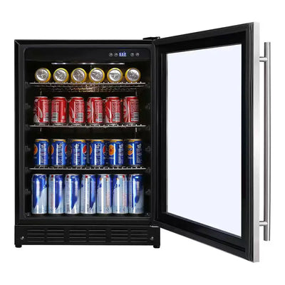 Beverage 23.4 In. 154 (12 Oz.) Can Beverage Cooler, Stainless Steel | Fridge.com