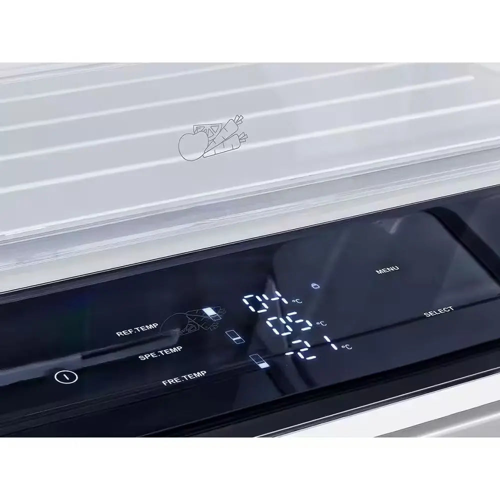 Bold 36 In. 19.5 Cu. Ft. Counter-Depth Built-In Bottom Mount Refrigerator with Stainless Steel with Brass Trim | Fridge.com