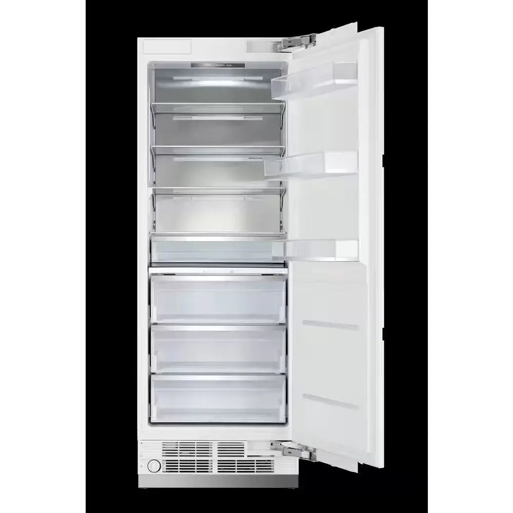 Bold 48 In. 25.2 CF TTL. Counter-Depth Built-In Side-By-Side Refrigerator in White with Chrome Handles | Fridge.com