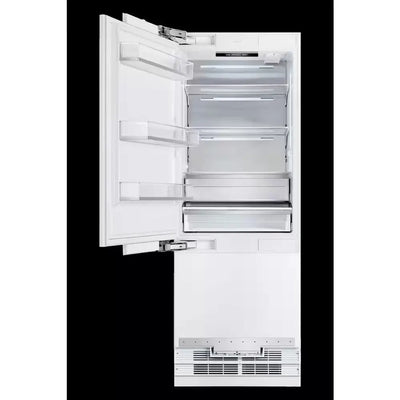 Bold 60 In. 32 Cu. Ft. Counter-Depth Built-In Bottom Mount Refrigerator in Stainless Steel with Bold Brass Handles | Fridge.com