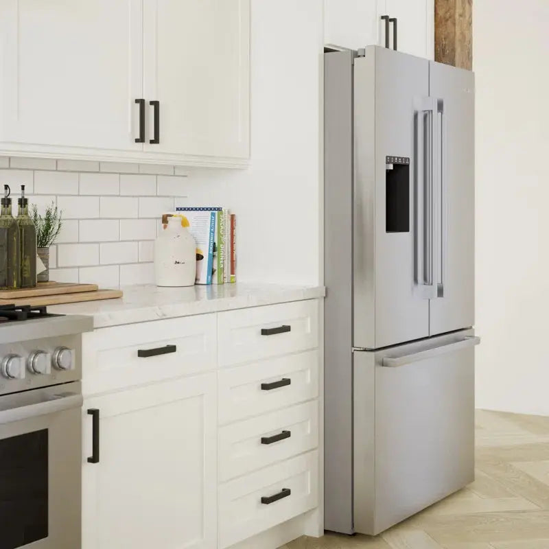 Bosch - 500 Series 36-Inch Smart French Door Standard-Depth Refrigerator with Quickicepro, Anti-Fingerprint, External Water & Ice, Home Connect | Fridge.com