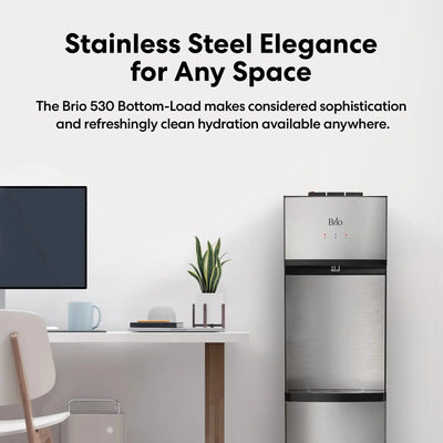Brio 530 Series Bottom-Load Water Cooler Dispenser Assembled Product Height 43" | Fridge.com