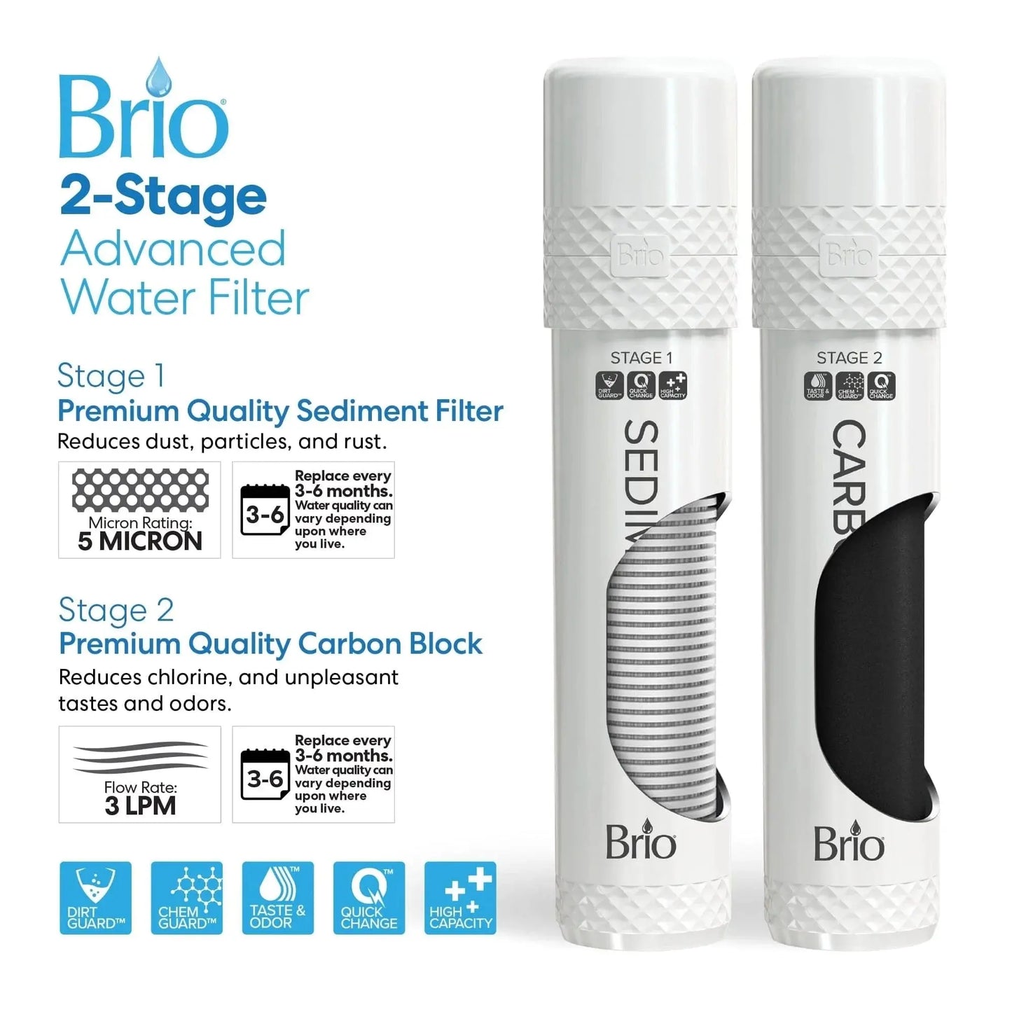 Brio 800 Series 2-Stage Bottleless Countertop Water Cooler | Fridge.com