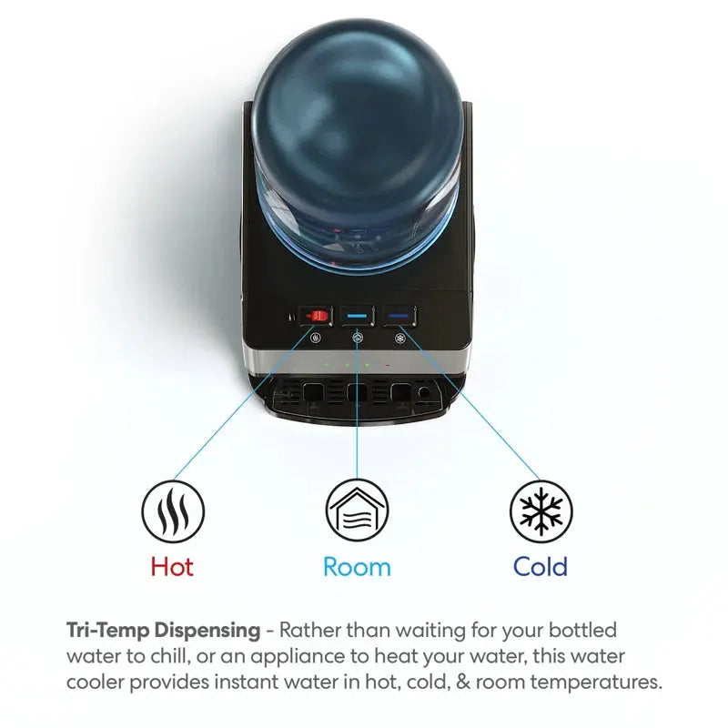 Brio Black Countertop Top Loading Electric Water Dispenser | Fridge.com