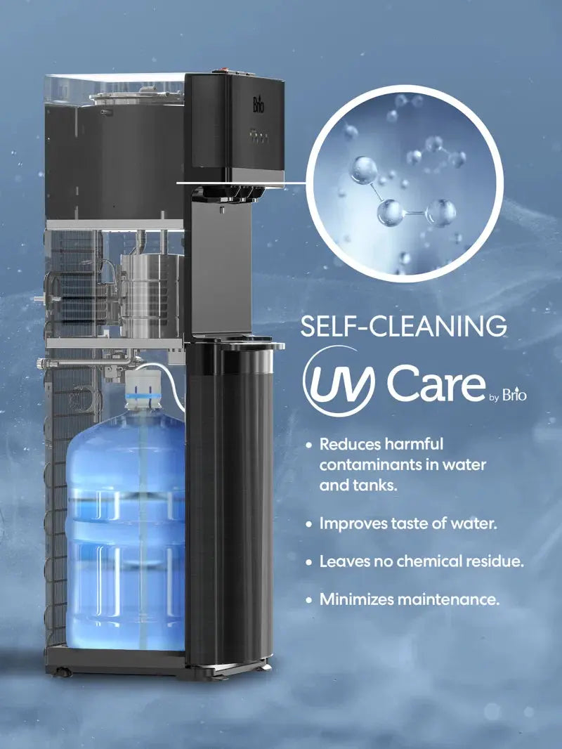 Brio Black Free Standing Bottom Loading Electric Water Dispenser | Fridge.com