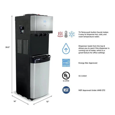 Brio Free Standing Top Loading Electric Water Dispenser | Fridge.com