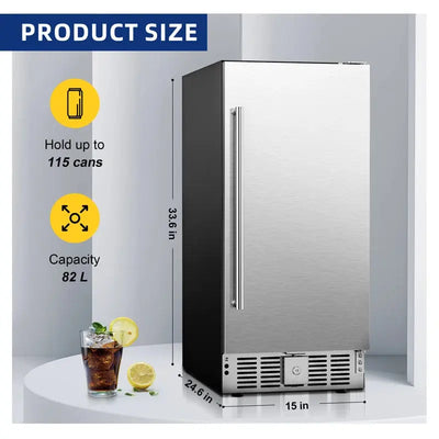 Simzlife 115 Cans 2.9 Cubic Feet Freestanding/Built-In Beverage Refrigerator with Wine Storage | Fridge.com