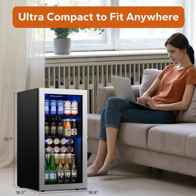 CLF (12 Oz.) 3.1 Cubic Feet Freestanding Beverage Refrigerator 121 Cans | Fridge.com