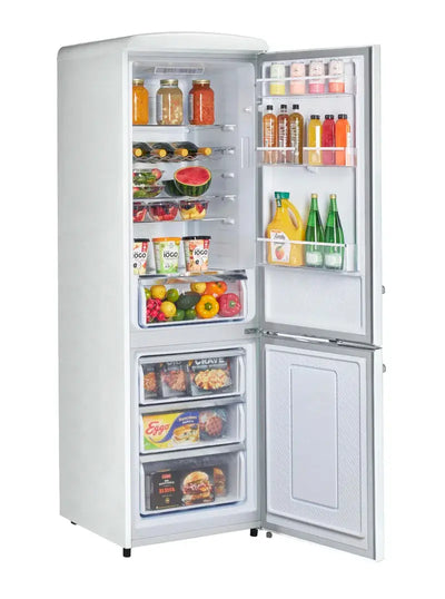 Classic Retro 23.6" Frost-Free 11.7 Cu. Ft. Energy Star Certified Bottom Freezer Refrigerator | Fridge.com