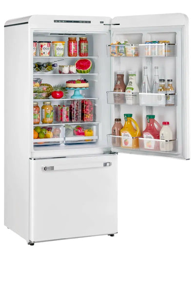 Classic Retro 30" Frost-Free 17.7 Cu. Ft. Energy Star Certified Bottom Freezer Refrigerator | Fridge.com