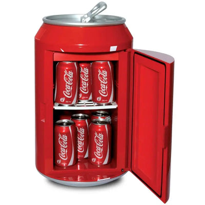 Coca-Cola 12 Can Portable Mini Fridge 12V DC 110V AC 10L Cooler, Red | Fridge.com