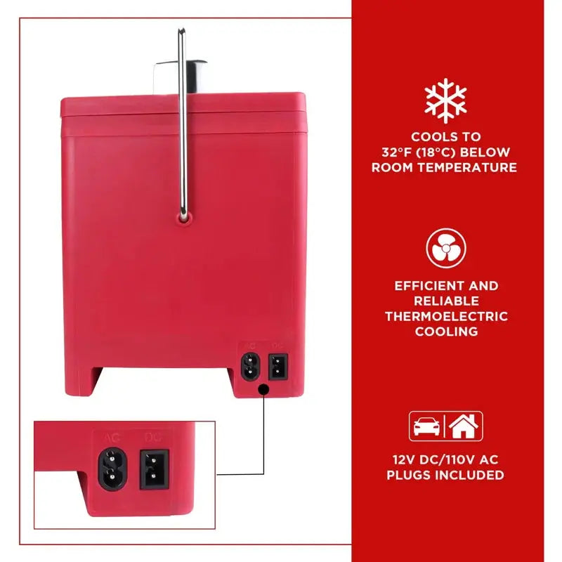 Coca-Cola Retro Ice Chest Style Electric Cooler, 12V DC 110V AC 6 Can | Fridge.com