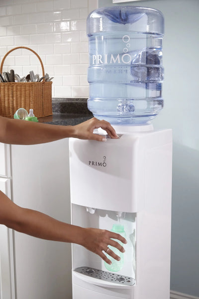 Primo® Water Dispenser Top Loading, Hot/Cold Temperature, White | Fridge.com