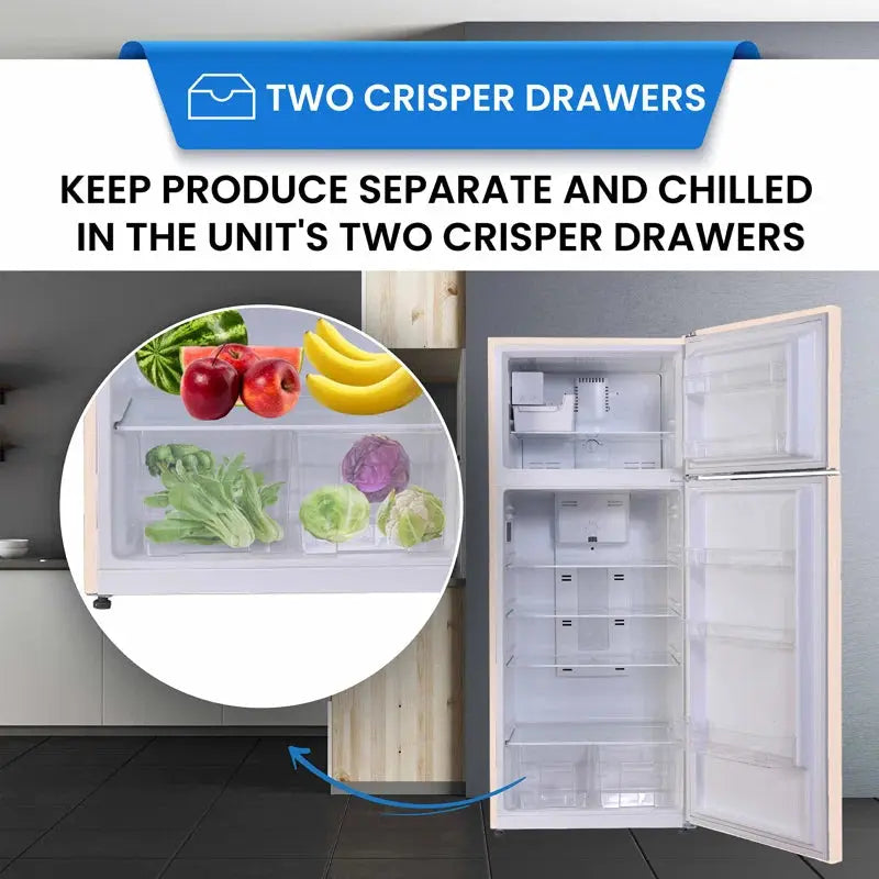 Conserv 18 Cu.Ft. Classic Retro Refrigerator with Factory Installed Ice Maker | Fridge.com