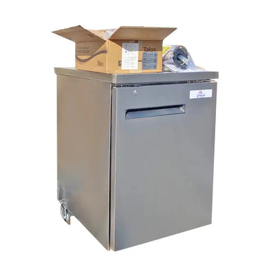 Cooler Depot 4 Cubic Feet Silver Single Tap Quarter Barrel Freestanding Kegerator with Door Lock and Adjustable Temperature | Fridge.com