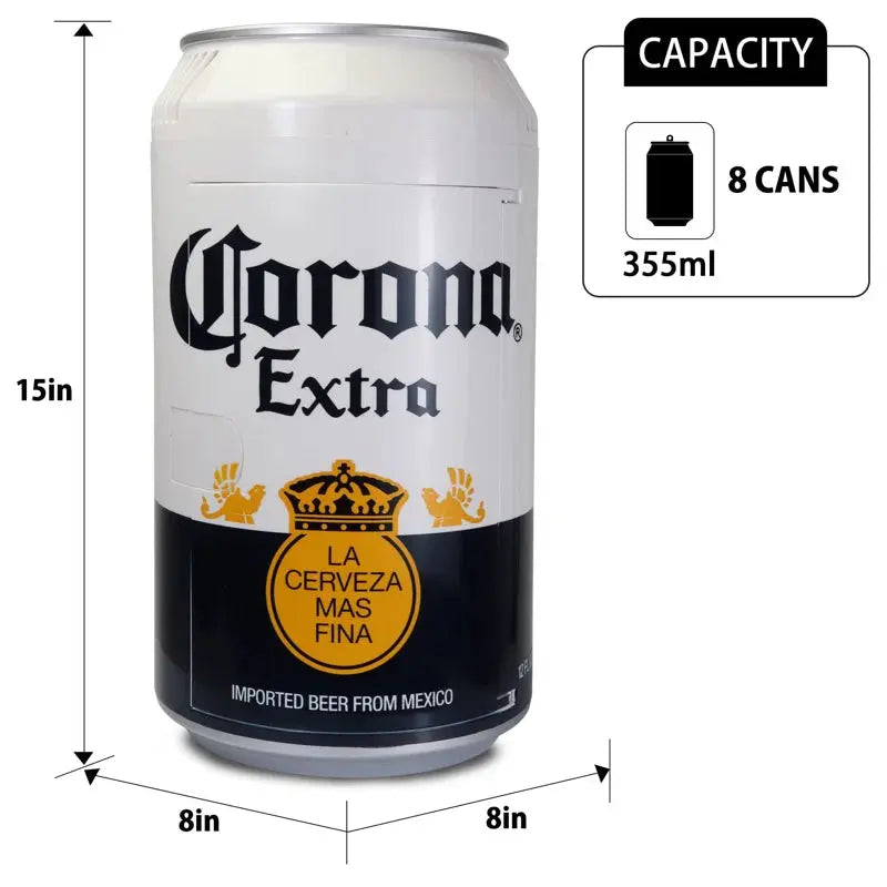 Corona 8 Can Portable Mini Fridge 12V DC 110V AC 5.4L Cooler, White | Fridge.com
