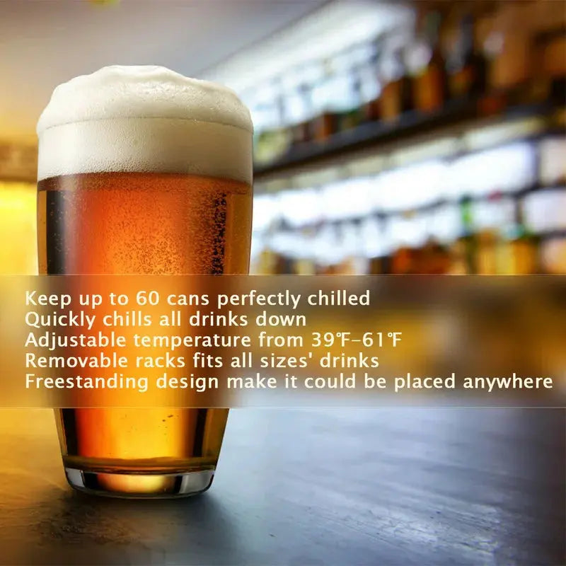 Costway 60 Cans (12 Oz.) Outdoor Rated Freestanding Beverage Refrigerator | Fridge.com