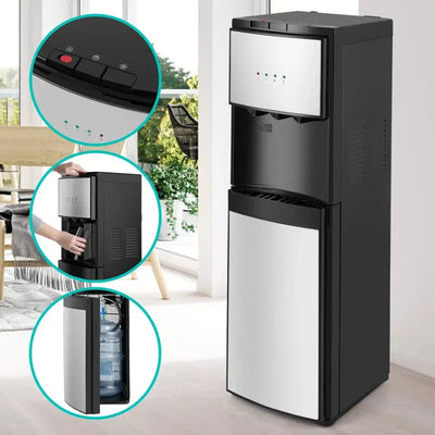Cosvalve Black Free Standing Bottom Loading Electric Water Dispenser | Fridge.com