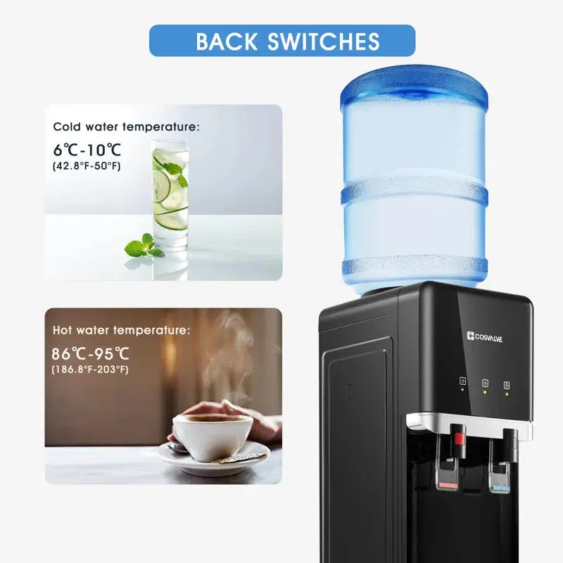 Cosvalve Free Standing Top Loading Electric Water Dispenser | Fridge.com