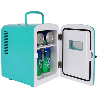 Koolatron 6 Can AC/DC Retro Mini Cooler Personal Mini Fridge Refrigerator, Pink | Fridge.com