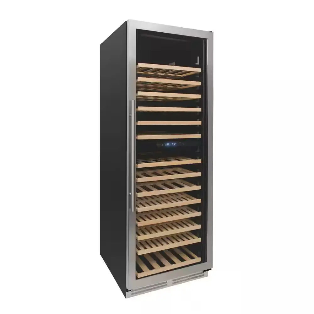DESIGNER Series Dual-Zone Wine Cooler, 46 Bottle Capacity, in Stainless Steel | Fridge.com