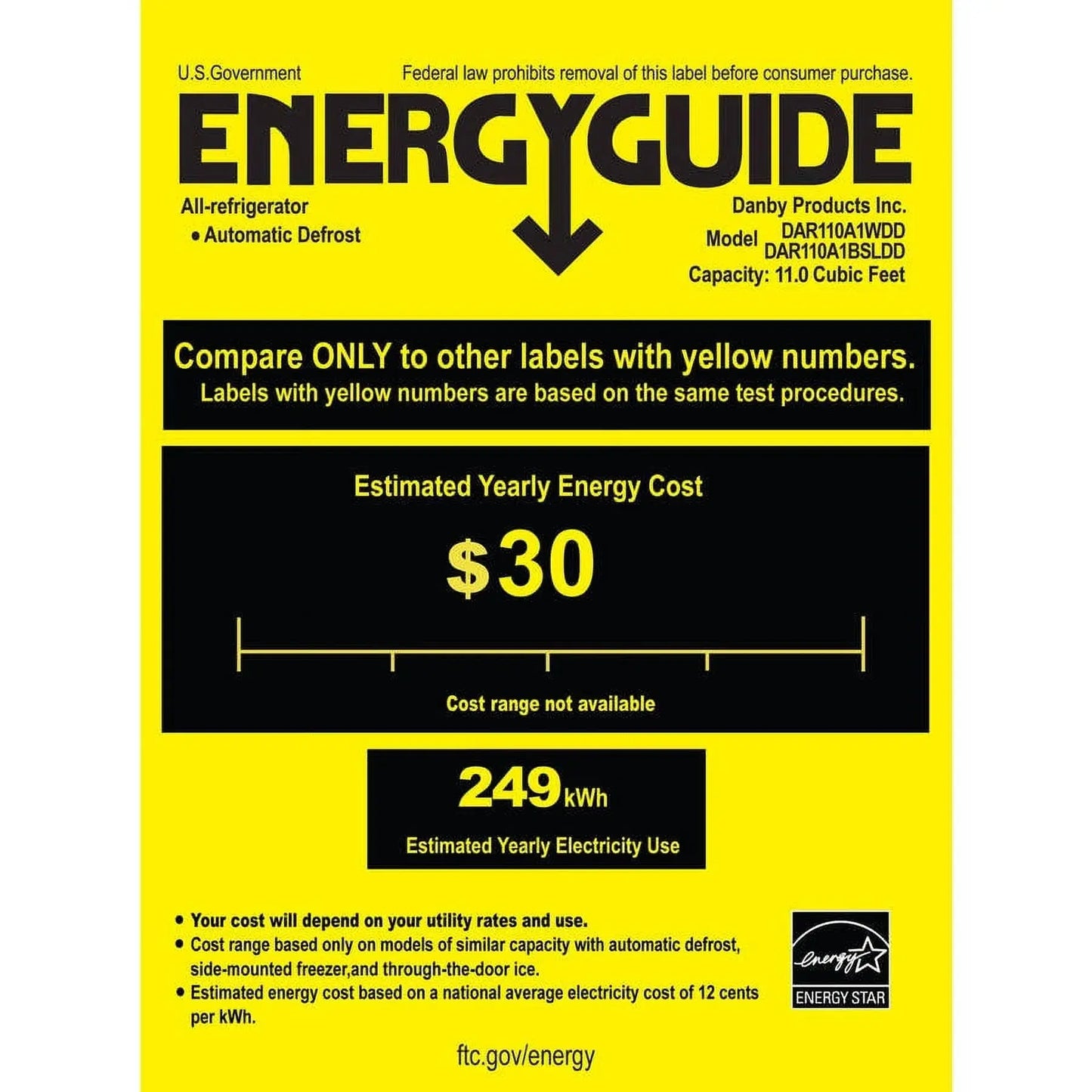 Danby Designer 11 Cubic Feet Automatic Defrost Apartment Refrigerator, White | Fridge.com