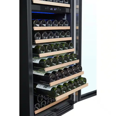 Dual Zone 152-Bottle Capacity Built-In Wine Cooler Cellar Cooling Unit in Black with Digital Temperature Control Screen | Fridge.com