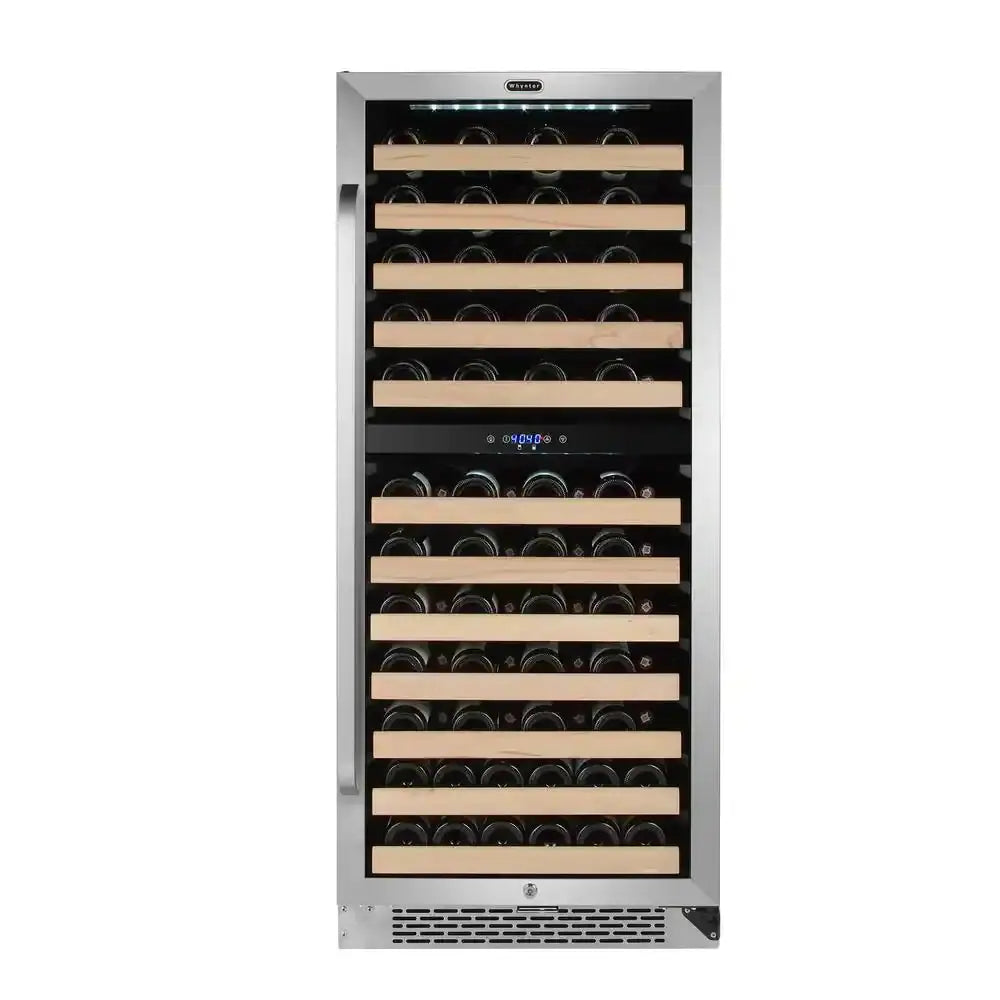 Elite Spectrum Lightshow 54 Bottle Stainless Steel 24 In. Built-In Wine Refrigerator with Touch Controls and Lock | Fridge.com