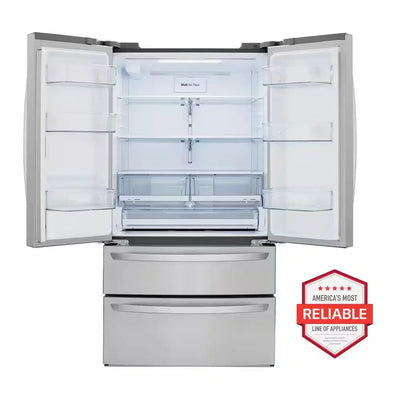 29 Cu. Ft. 4-Door French Door Refrigerator W/ External Water Dispenser, Door Cooling and Ice Maker in Stainless Steel | Fridge.com