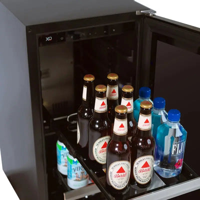 Fabriano 15" Solid Panel Overlay 34 Bottle Single Zone Built-In Wine Refrigerator | Fridge.com