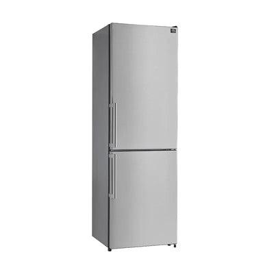 Forno Alta Qualita Guardia 23.4-Inch Bottom Freezer Refrigerator Stainless Steel, 10.8 Cu.Ft. | Fridge.com