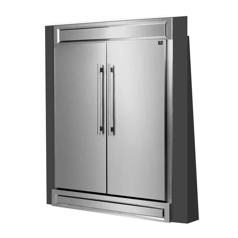 Maderno 2-Piece 56-Inch Convertible Refrigerator/Freezer, Built-In, Decorative Grill - 60-Inch Wide | Fridge.com