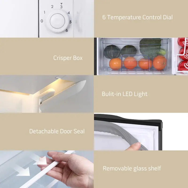 Frestec 3.2 Cubic Feet Freestanding Mini Fridge with Freezer | Fridge.com