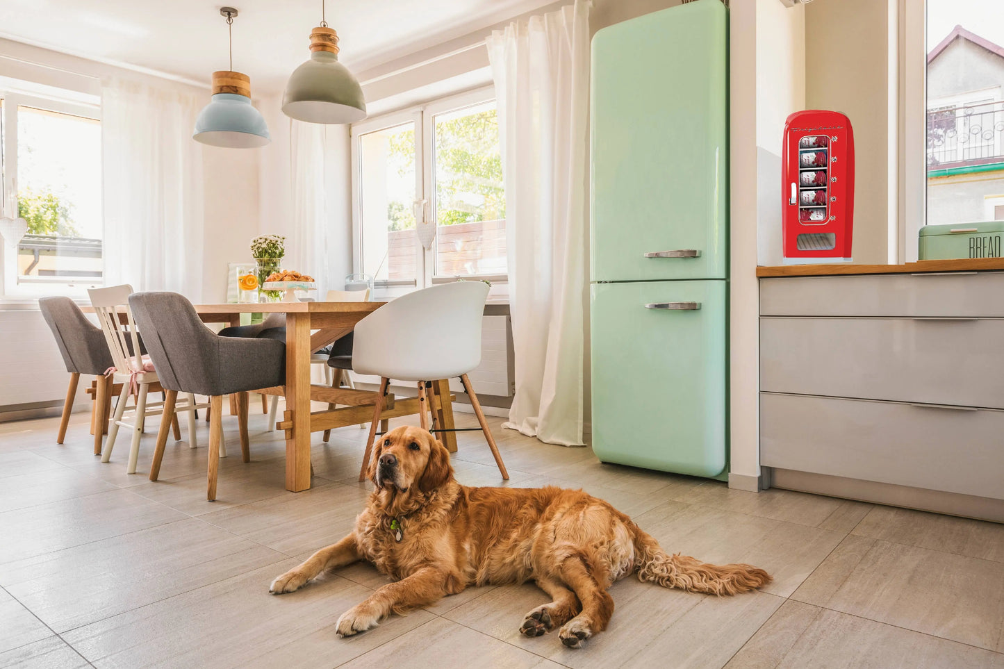 Frigidaire 0.6 Cu. Ft. Can Dispenser & Beverage Mini Personal Vending Machine Fridge Cooler (EFMIS045) - Red, New, 20 Inch Width | Fridge.com