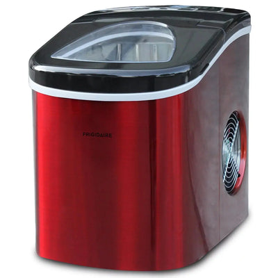 Frigidaire 26 lb. Countertop Ice Maker EFIC117-SS, Red Stainless Steel | Fridge.com