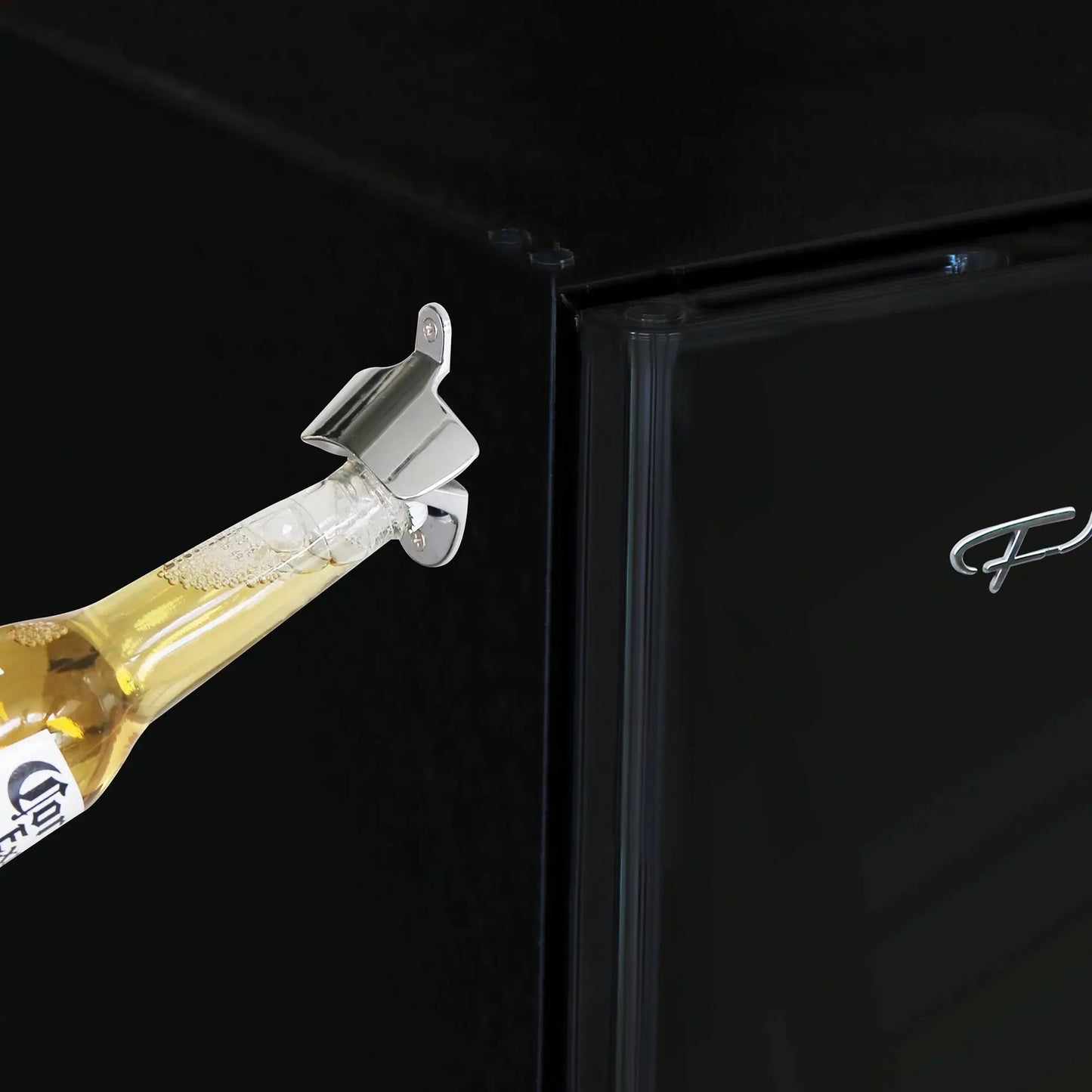 Frigidaire 3.2 Cu. Ft. Retro Compact Refrigerator with Side Bottle Opener EFR376, Black | Fridge.com