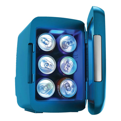 Frigidaire 6-Can Retro Gaming Light-Up Portable Beverage Mini Fridge, EFMIS179 (Blue) | Fridge.com