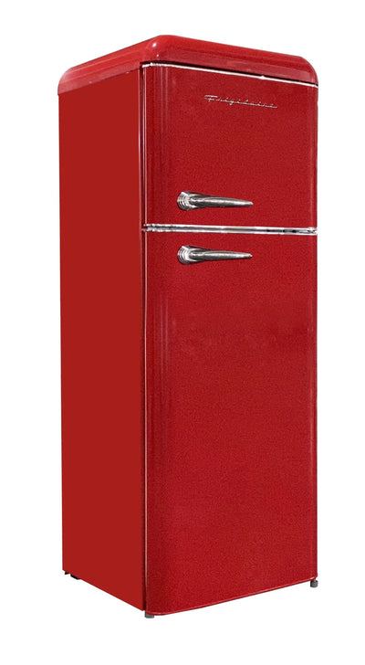 Frigidaire 7.5 Cu. Ft. Top Freezer Refrigerator in RED, Rounded Corners - RETRO, EFR756 | Fridge.com