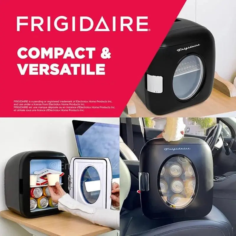 Frigidaire Retro Mini Fridge Cooler, Holds up to 9L or 12 Cans, Portable Fridge for Car, Office | Fridge.com