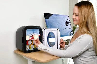 Frigidaire Retro Mini Fridge Cooler, Holds up to 9L or 12 Cans, Portable Fridge for Car, Office | Fridge.com