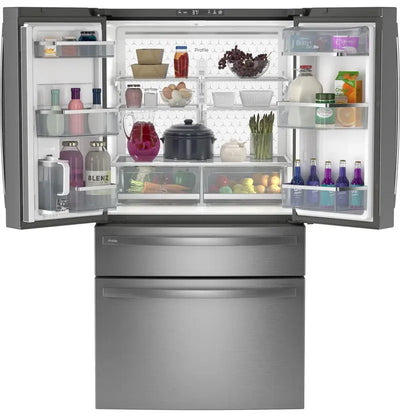 GE Profile Series Energy Star® 28.7 Cu. Ft. Smart Fingerprint Resistant 4-Door French-Door Refrigerator with Dual-Dispense Autofill Pitcher | Fridge.com