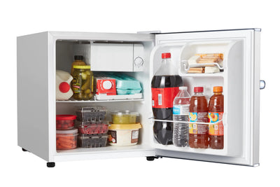 Galanz 1.7 Cu Ft Mini Fridge Retro, White, New, Width 17.48" | Fridge.com