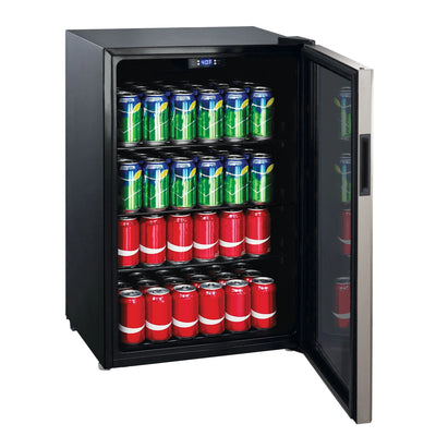 Galanz 4.5 Cu Ft 152 Can Beverage Center Mini Fridge, Stainless Steel, New | Fridge.com